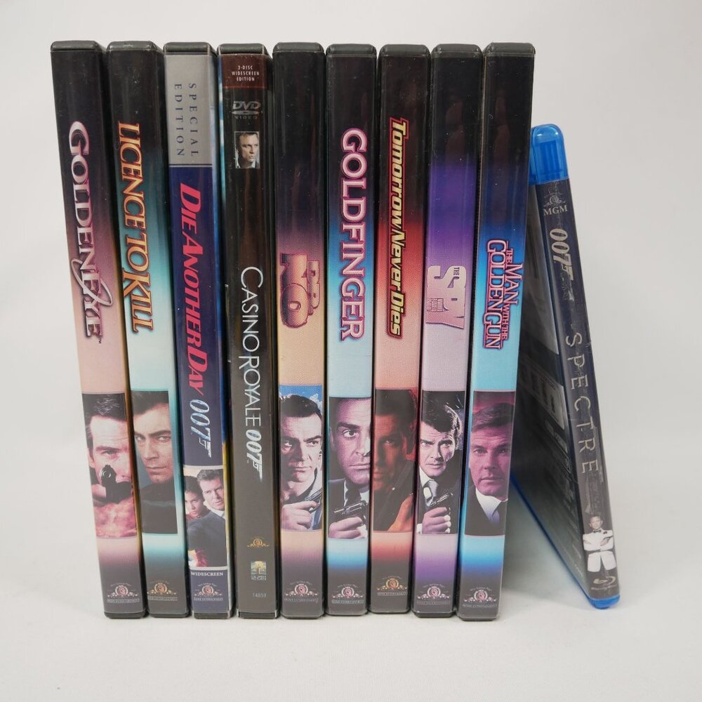 James Bond 007 Movie Lot of 10 DVDs Collection Special Editions 10 Films TESTED